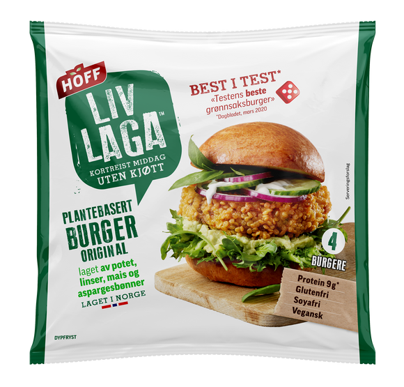 Livlaga mockup plantebasert burger web